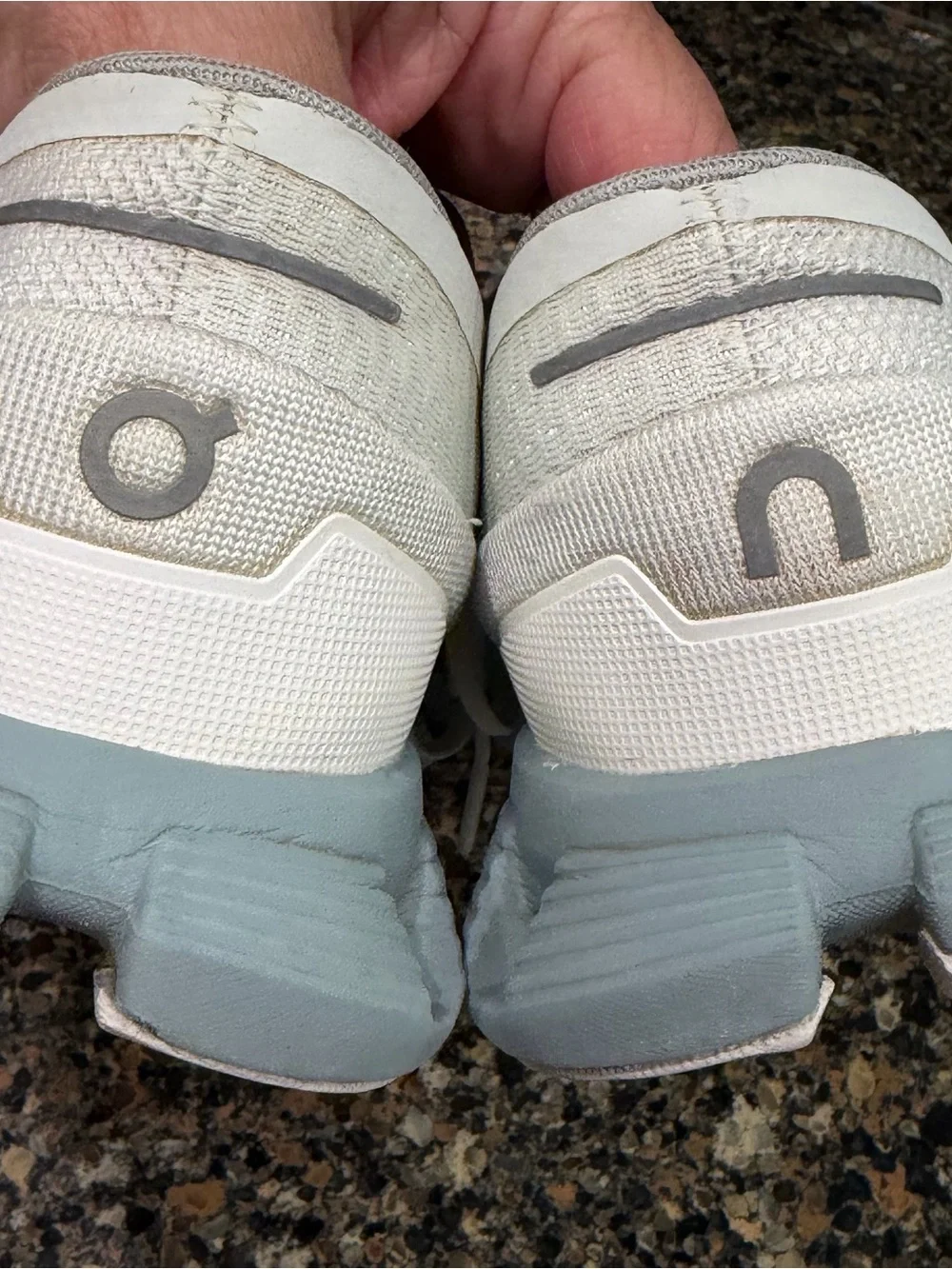 On Running Women's Cloud Sneakers in Light Gray/White 8.5